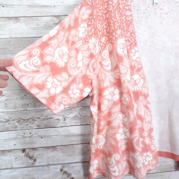 Isaac Mizrahi Womens Open Front Sweater Shrug Cardigan XL Floral NWOT 78A - Picture 2 of 5